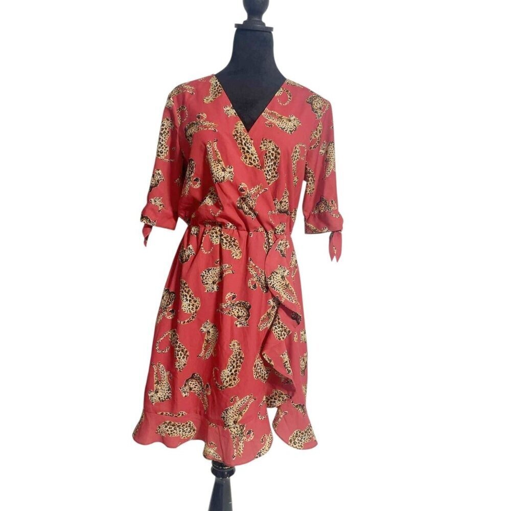 Anthropologie Hutch Medium Dress Faux Wrao 3/4 Sleeve